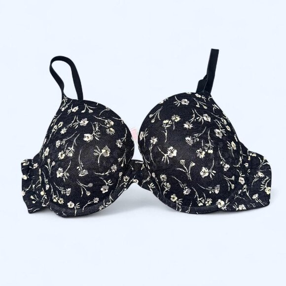 Victorias Secret Pink Floral Push-Up Bra - Picture 1 of 3